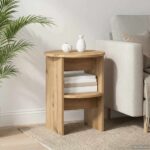 vidaXL Bočná skrinka 2 pcs Remeselný Dub Ø40 x 50 cm