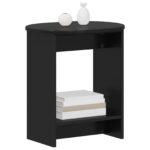 vidaXL Bočný stôl Čierna 50 x 39,5 x 55 cm Kompozitné drevo – Obrázok 3