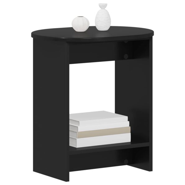 vidaXL Bočný stôl Čierna 50 x 39,5 x 55 cm Kompozitné drevo – Obrázok 3