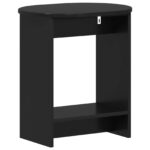 vidaXL Bočný stôl Čierna 50 x 39,5 x 55 cm Kompozitné drevo – Obrázok 6