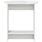 vidaXL Bočný stôl Biela s vysokým leskom 50 x 39,5 x 55 cm – Obrázok 4