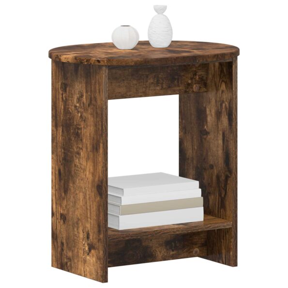 vidaXL Bočný stôl Dymový dub 50 x 39,5 x 55 cm Kompozitné drevo – Obrázok 3