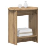vidaXL Bočný stôl Dub artisan 50 x 39,5 x 55 cm Kompozitné drevo – Obrázok 3
