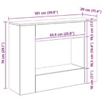 vidaXL 101 x 29 x 74 cm – Obrázok 9
