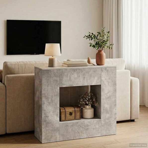 vidaXL Betónovo Sivá 82 x 29 x 74 cm – Obrázok 4