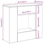 vidaXL 82 x 29 x 74 cm – Obrázok 9