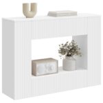 vidaXL Konzolový stôl Biely 101 x 29 x 74 cm Konštruované drevo – Obrázok 3