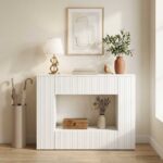 vidaXL Konzolový stôl Biely 101 x 29 x 74 cm Konštruované drevo – Obrázok 4