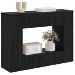 vidaXL Konzolový stôl Čierny 101 x 29 x 74 cm Konštruované drevo – Obrázok 3
