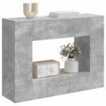 vidaXL Konzolový stôl Pruhovaný Betónovo Sivá 101 x 29 x 74 cm – Obrázok 3