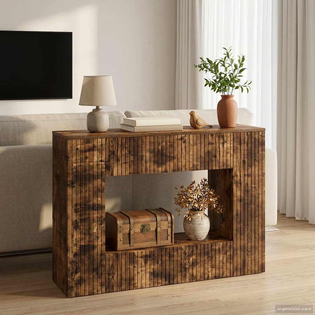 899882_1.jpg vidaXL Konzolový stôl Údený Dub 101 x 29 x 74 cm Konštruované drevo – Obrázok 1