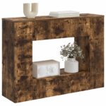 vidaXL Konzolový stôl Údený Dub 101 x 29 x 74 cm Konštruované drevo – Obrázok 3