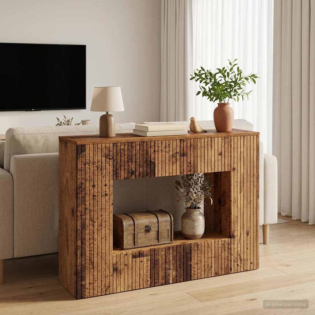 899884_1.jpg vidaXL Konzolový stôl Staré drevo 101 x 29 x 74 cm Konštruované drevo – Obrázok 1