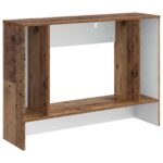 vidaXL Konzolový stôl Staré drevo 101 x 29 x 74 cm Konštruované drevo – Obrázok 7