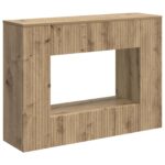 vidaXL Konzolový stôl Pruhovaný Remeselný Dub 101 x 29 x 74 cm – Obrázok 2