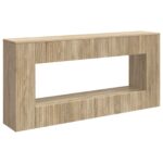 vidaXL Konzolový stôl Sonoma dub 155 x 29 x 74 cm Konštruované drevo – Obrázok 2