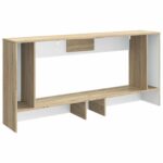 vidaXL Konzolový stôl Sonoma dub 155 x 29 x 74 cm Konštruované drevo – Obrázok 7