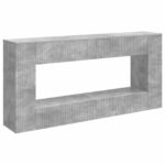 vidaXL Konzolový stôl Pruhovaný Betónovo Sivá 155 x 29 x 74 cm – Obrázok 2