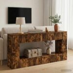 vidaXL Konzolový stôl Údený Dub 155 x 29 x 74 cm Konštruované drevo – Obrázok 4