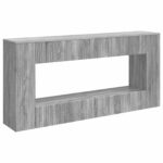 vidaXL Konzolový stôl Sivá Sonoma 155 x 29 x 74 cm Konštruované drevo – Obrázok 2