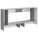 vidaXL Konzolový stôl Sivá Sonoma 155 x 29 x 74 cm Konštruované drevo – Obrázok 7