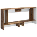 vidaXL Konzolový stôl Staré drevo 155 x 29 x 74 cm Konštruované drevo – Obrázok 7