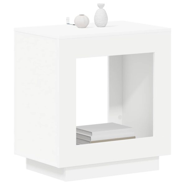 vidaXL Bočný stôl Biela 60 x 40 x 65 cm Kompozitné drevo – Obrázok 3