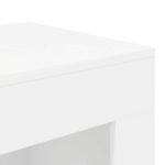 vidaXL Bočný stôl Biela 60 x 40 x 65 cm Kompozitné drevo – Obrázok 8