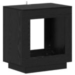 vidaXL Bočný stôl Čierny dub 60 x 40 x 65 cm Kompozitné drevo – Obrázok 2