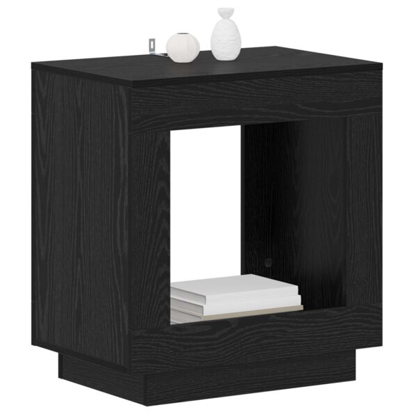 vidaXL Bočný stôl Čierny dub 60 x 40 x 65 cm Kompozitné drevo – Obrázok 3