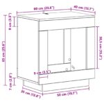 vidaXL Bočný stôl Dub sonoma 60 x 40 x 65 cm Kompozitné drevo – Obrázok 10