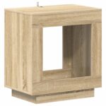 vidaXL Bočný stôl Dub sonoma 60 x 40 x 65 cm Kompozitné drevo – Obrázok 2