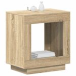 vidaXL Bočný stôl Dub sonoma 60 x 40 x 65 cm Kompozitné drevo – Obrázok 3