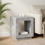 vidaXL Bočný stôl Betónovo sivá 60 x 40 x 65 cm Kompozitné drevo – Obrázok 4