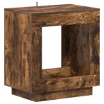 vidaXL Bočný stôl Dymový dub 60 x 40 x 65 cm Kompozitné drevo – Obrázok 2