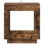 vidaXL Bočný stôl Dymový dub 60 x 40 x 65 cm Kompozitné drevo – Obrázok 4