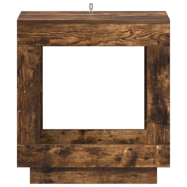 vidaXL Bočný stôl Dymový dub 60 x 40 x 65 cm Kompozitné drevo – Obrázok 4