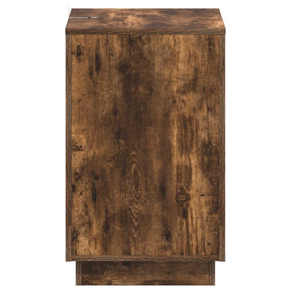 vidaXL Bočný stôl Dymový dub 60 x 40 x 65 cm Kompozitné drevo – Obrázok 5