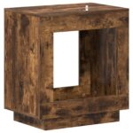 vidaXL Bočný stôl Dymový dub 60 x 40 x 65 cm Kompozitné drevo – Obrázok 6