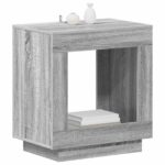 vidaXL Bočný stôl Sivá sonoma 60 x 40 x 65 cm Kompozitné drevo – Obrázok 3