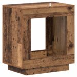 vidaXL Bočný stôl Staré drevo 60 x 40 x 65 cm Kompozitné drevo – Obrázok 6