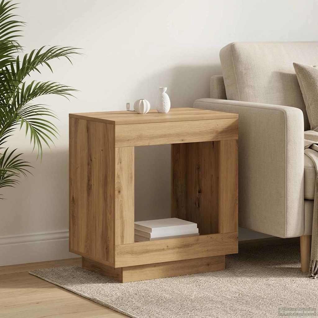 899902_1.jpg vidaXL Bočný stôl Dub artisan 60 x 40 x 65 cm Kompozitné drevo – Obrázok 1