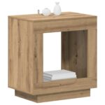 vidaXL Bočný stôl Dub artisan 60 x 40 x 65 cm Kompozitné drevo – Obrázok 3