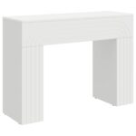 vidaXL Konferenčný stolík Biela 102 x 35 x 75 cm Kompozitné drevo – Obrázok 2