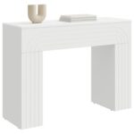 vidaXL Konferenčný stolík Biela 102 x 35 x 75 cm Kompozitné drevo – Obrázok 3