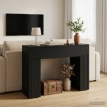 vidaXL Konferenčný stolík Čierna 102 x 35 x 75 cm Kompozitné drevo – Obrázok 4