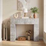 vidaXL Konferenčný stolík Betónovo sivá 102 x 35 x 75 cm
