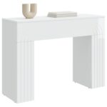 vidaXL Konferenčný stolík Biela s vysokým leskom 102 x 35 x 75 cm – Obrázok 3