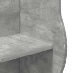 vidaXL Rohová polica Betónovo sivá 34 x 33 x 102 cm Kompozitné drevo – Obrázok 6