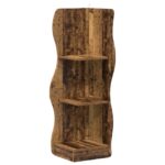 vidaXL Rohová polica Staré drevo 34 x 33 x 102 cm Kompozitné drevo – Obrázok 2